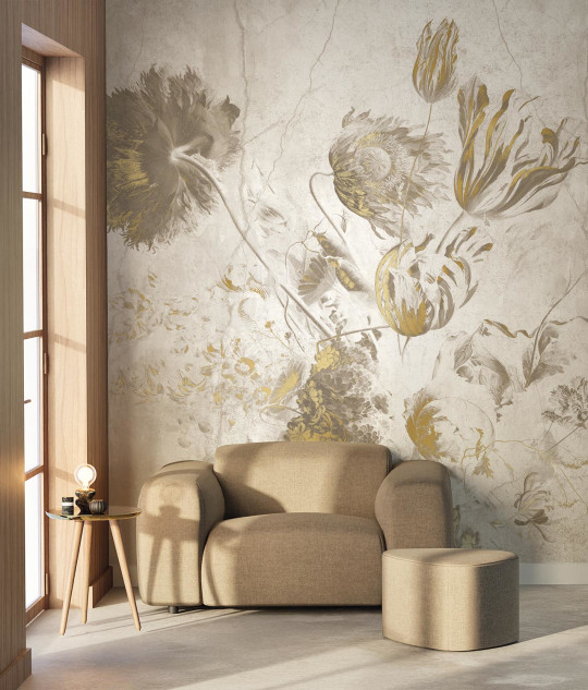 KEK Amsterdam Wandbild Fresco Flowers Uyterlinde