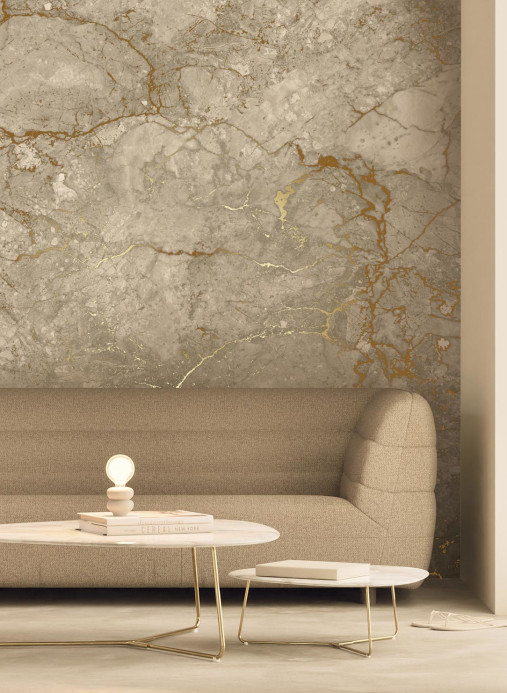 KEK Amsterdam Carta da parati panoramica Marble Beige Uyterlinde