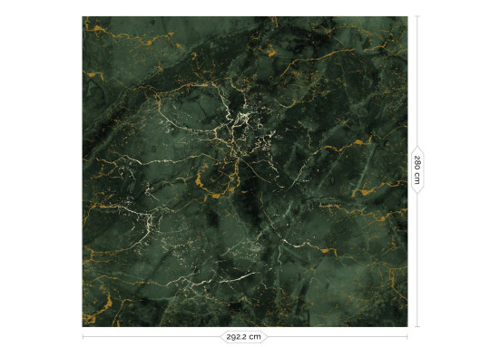 KEK Amsterdam Wandbild Marble Green Uyterlinde - 292 cm