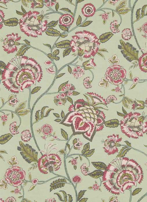 Clarke & Clarke Tapete Barmeri - Sage/ Blush