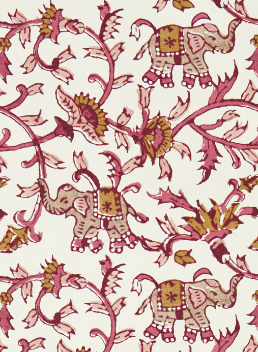 Clarke & Clarke Tapete Hathi - Raspberry