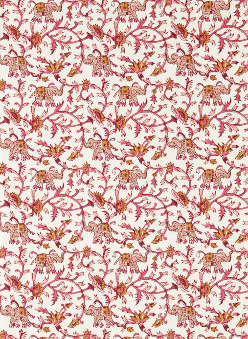 Clarke & Clarke Tapete Hathi - Raspberry