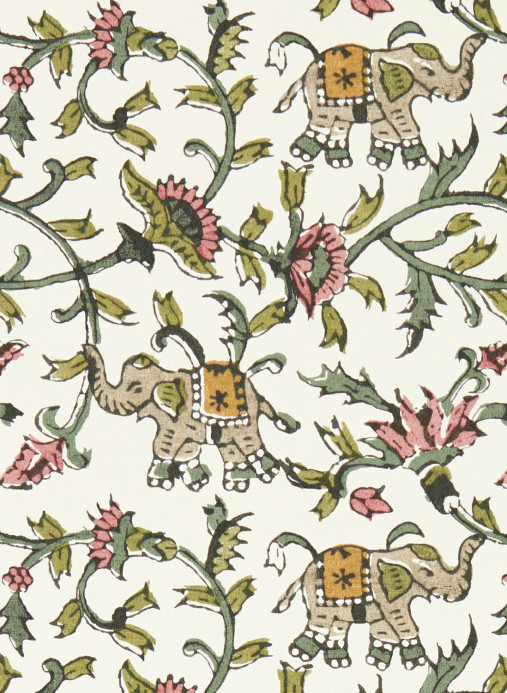 Clarke & Clarke Tapete Hathi - Sage Blush
