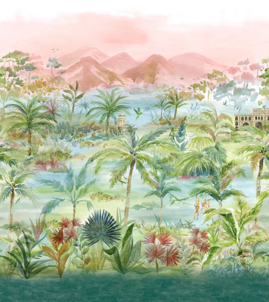 Clarke & Clarke Mural Kerala - Teal
