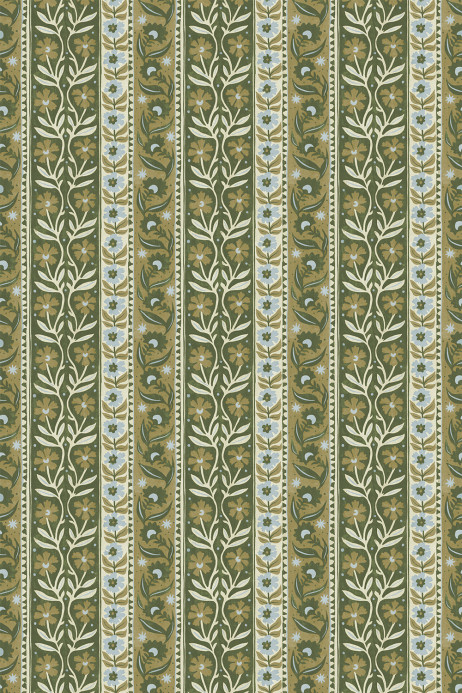 Josephine Munsey Tapete Arber Stripe - Green and Blue