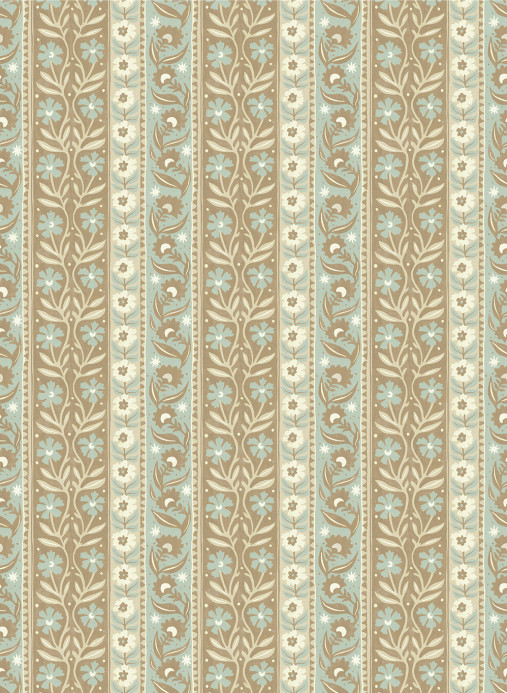 Josephine Munsey Tapete Arber Stripe - Stone and Aqua