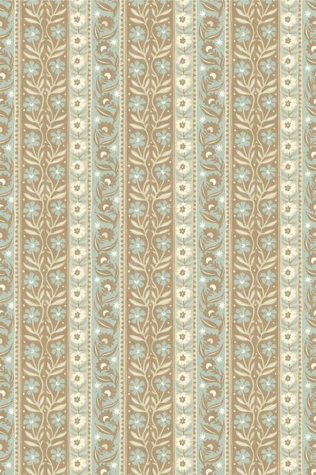 Josephine Munsey Tapete Arber Stripe - Stone and Aqua
