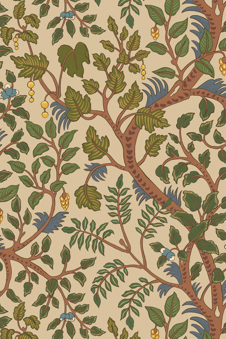 Josephine Munsey Tapete Brushwood - Green and Red