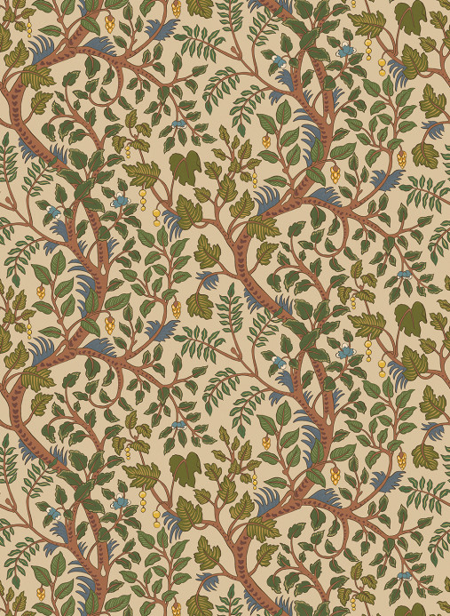 Josephine Munsey Tapete Brushwood - Green and Red