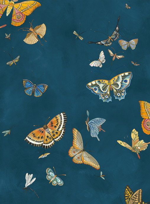 Josephine Munsey Tapete Butterflies - Bright Navy