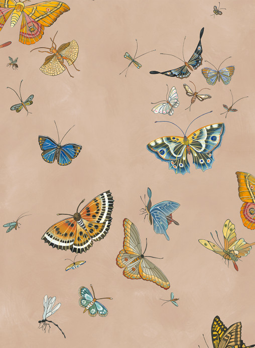 Josephine Munsey Tapete Butterflies - Plaster Pink