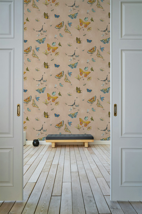 Josephine Munsey Tapete Butterflies - Plaster Pink