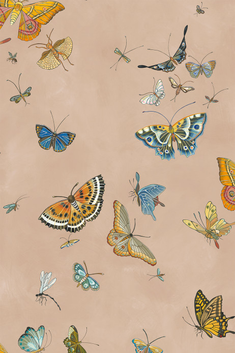 Josephine Munsey Tapete Butterflies - Plaster Pink