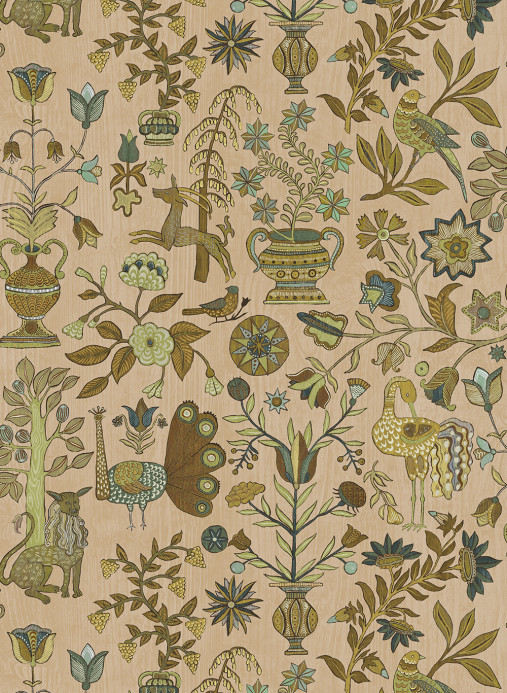 Josephine Munsey Tapete Fable Garden - Plaster Pink