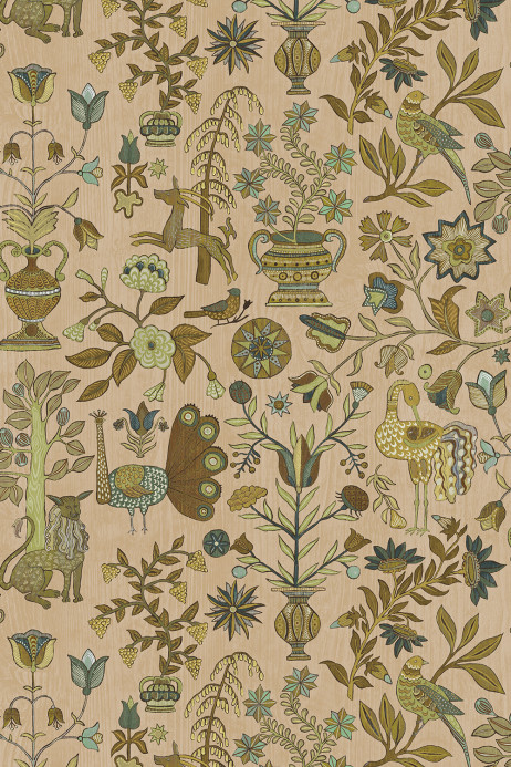 Josephine Munsey Tapete Fable Garden - Plaster Pink