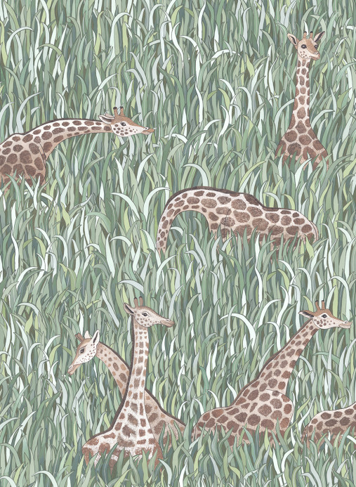Josephine Munsey Tapete Giraffes - Aqua