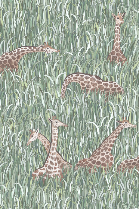 Josephine Munsey Tapete Giraffes - Aqua