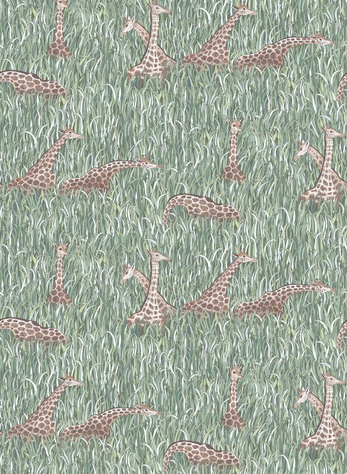 Josephine Munsey Tapete Giraffes - Aqua