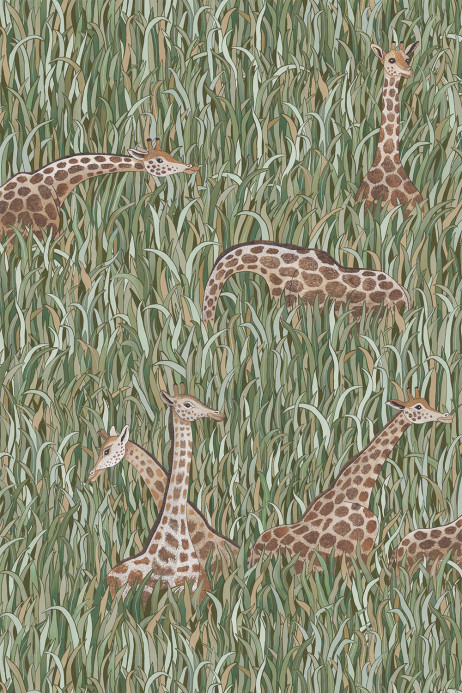 Josephine Munsey Tapete Giraffes - Green
