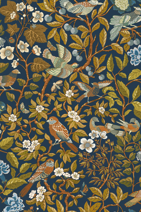 Josephine Munsey Tapete Noise Nextdoor - Blue and Olive