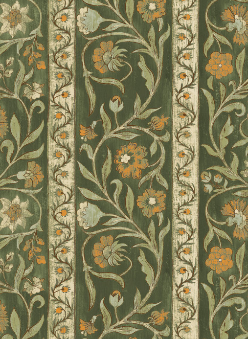 Josephine Munsey Tapete Potter Stripe - Green and Orange