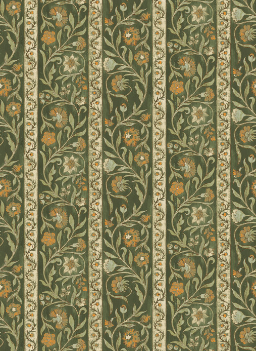 Josephine Munsey Tapete Potter Stripe - Green and Orange