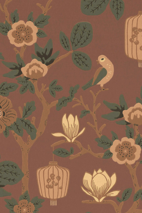 Majvillan Papier peint Tokyo Tea - Rioja Red
