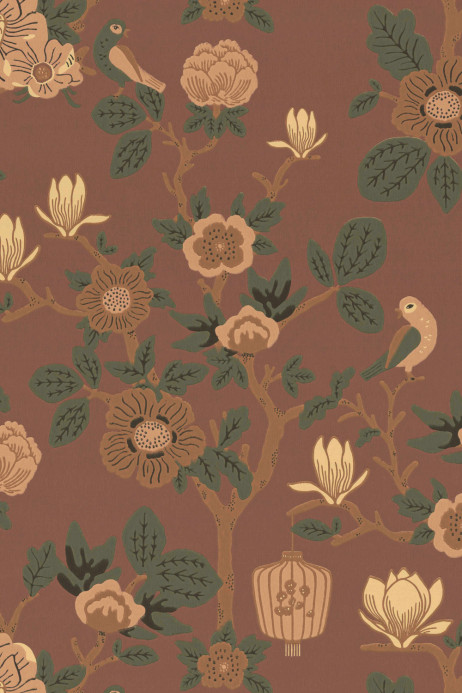 Majvillan Papier peint Tokyo Tea - Rioja Red