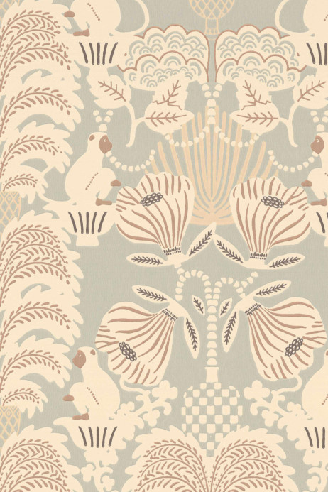 Majvillan Tapete Hello Monkey - Pale Sage Green
