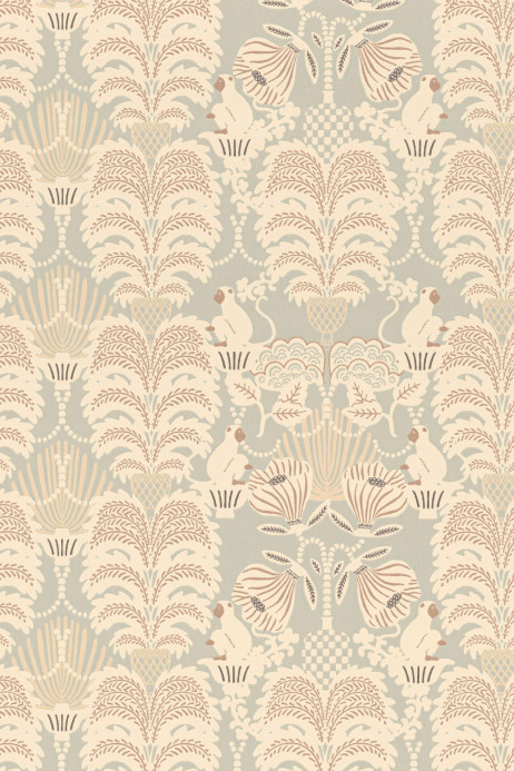 Majvillan Tapete Hello Monkey - Pale Sage Green
