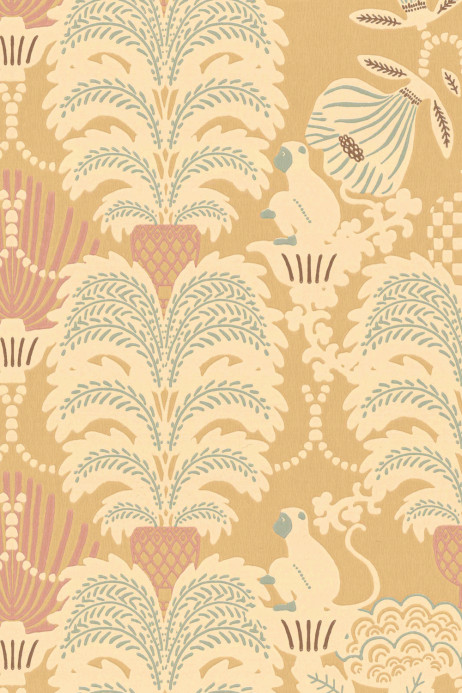 Majvillan Papier peint Hello Monkey - Lion Yellow