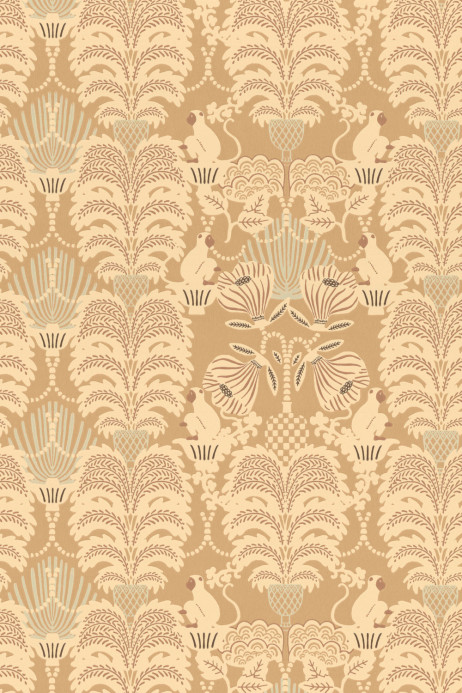 Majvillan Papier peint Hello Monkey - Camel Brown