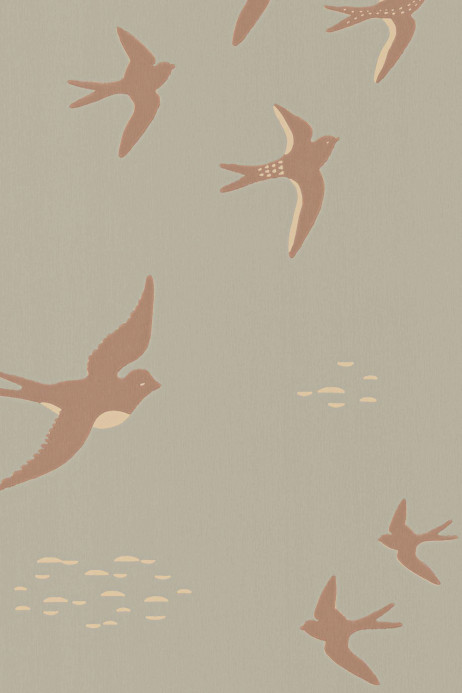 Majvillan Tapete Follow the Wind - Sea Mist Blue