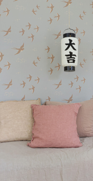 Majvillan Tapete Follow the Wind - Sea Mist Blue