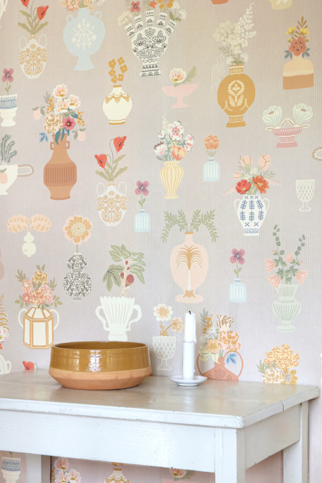 Majvillan Wallpaper Floral Daiquiri