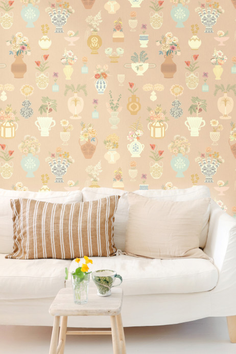 Majvillan Wallpaper Floral Daiquiri