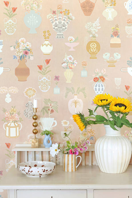 Majvillan Wallpaper Floral Daiquiri