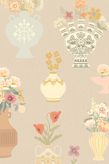 Majvillan Tapete Floral Daiquiri XL - Misty Gray