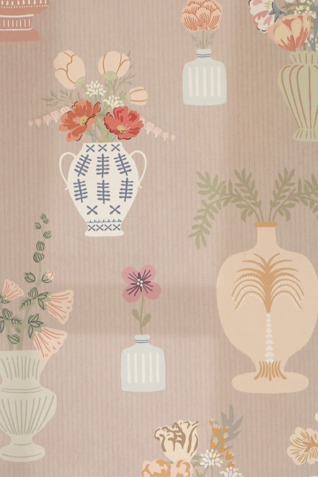 Majvillan Wallpaper Floral Daiquiri XL - Veil Merino Brown