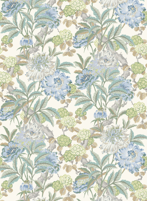 GP & J Baker Tapete Summer Peony - Aqua