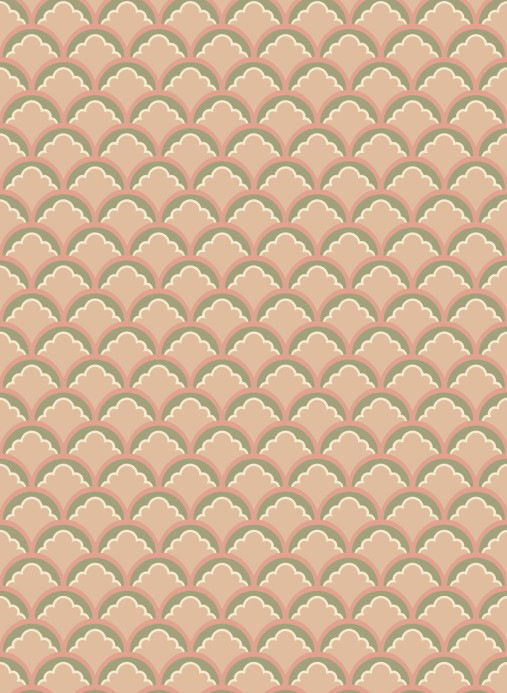 GP & J Baker Tapete Mount Temple Small - Blush/ Green