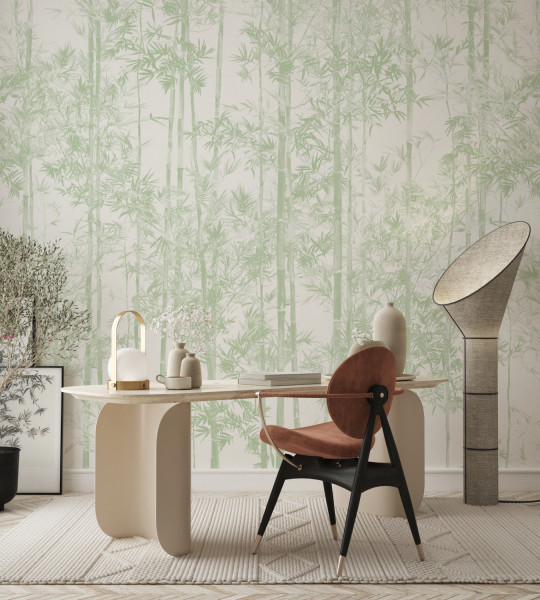 Sian Zeng Wandbild Bamboo Green - All Panels