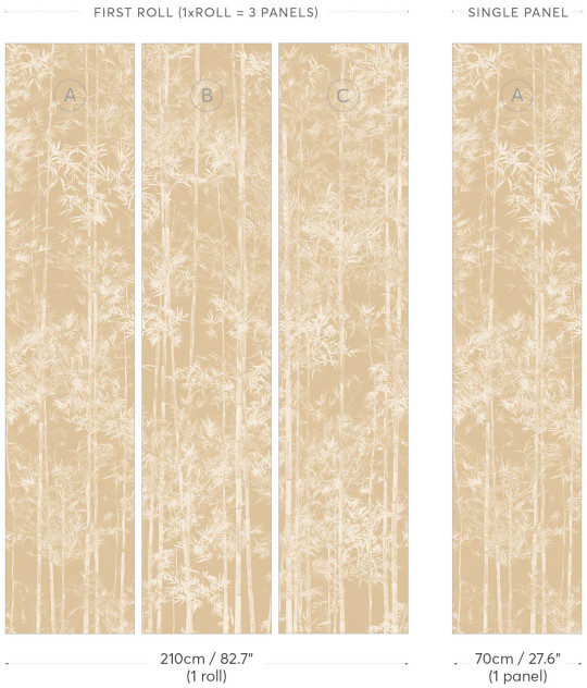 Sian Zeng Wandbild Bamboo Beige - All Panels