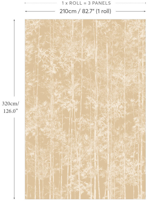 Sian Zeng Wandbild Bamboo Beige - All Panels