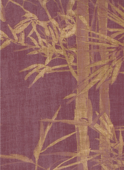Sian Zeng Wandbild Bamboo Gold Burgundy - All Panels