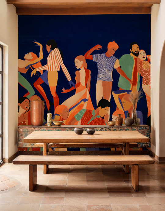 Tres Tintas Wandbild Verbena - Mazarine