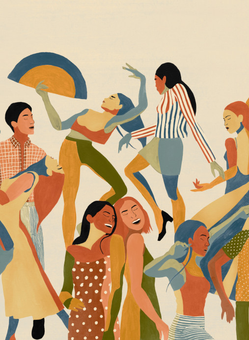 Tres Tintas Wandbild Verbena - Beige