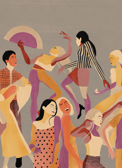 Tres Tintas Wandbild Verbena - Grey