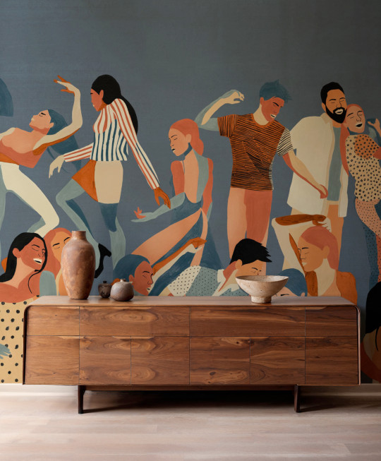 Tres Tintas Wandbild Verbena - Blue