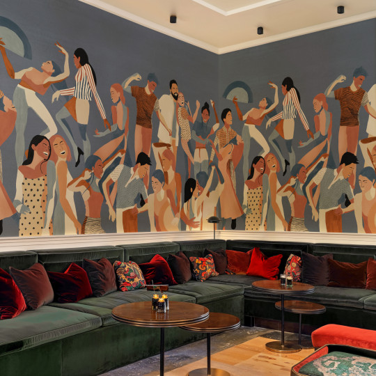 Tres Tintas Wandbild Verbena - Blue